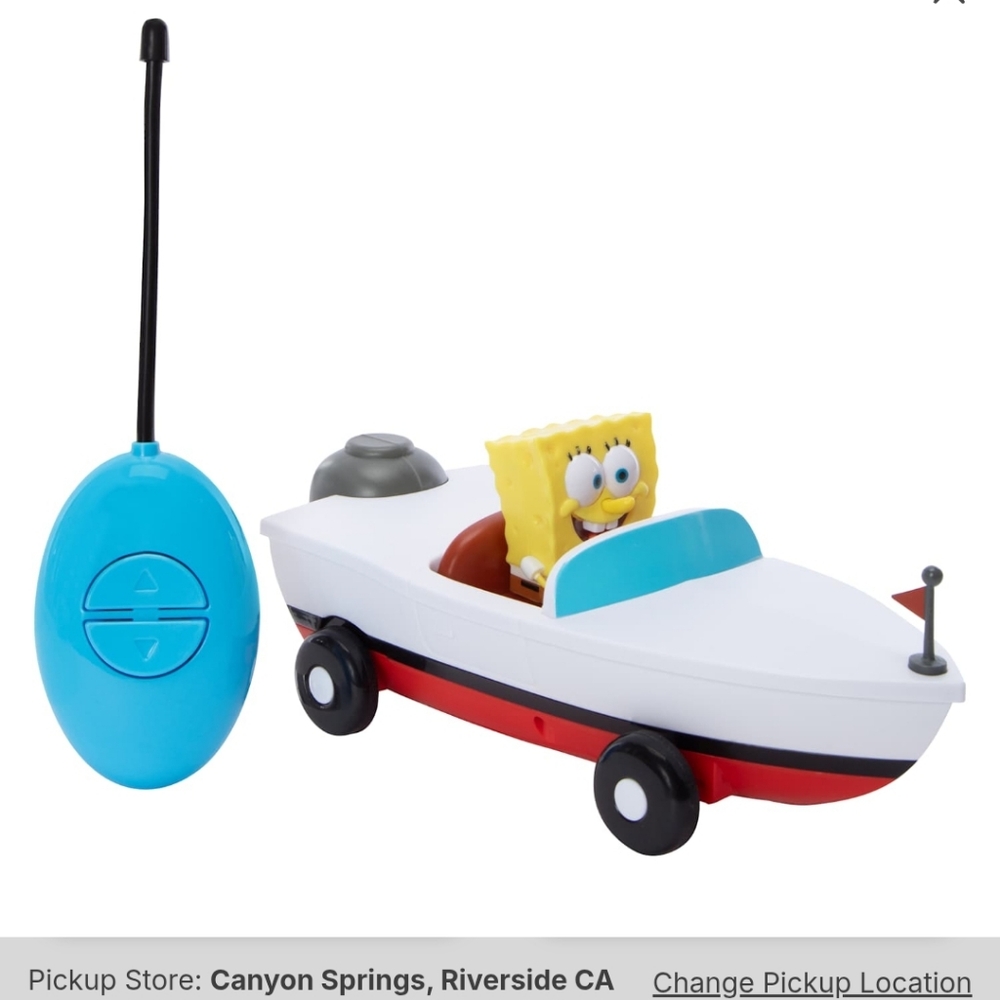 New SpongeBob SquarePants Boatmobile Remote Control Toy
